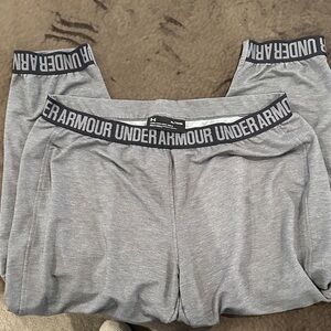 Under Armour Women’s Gray Track Joggers with Branded Waistband